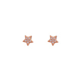 AROS MINI STARS CIRCONES BAÑADOS EN ORO ROSADO