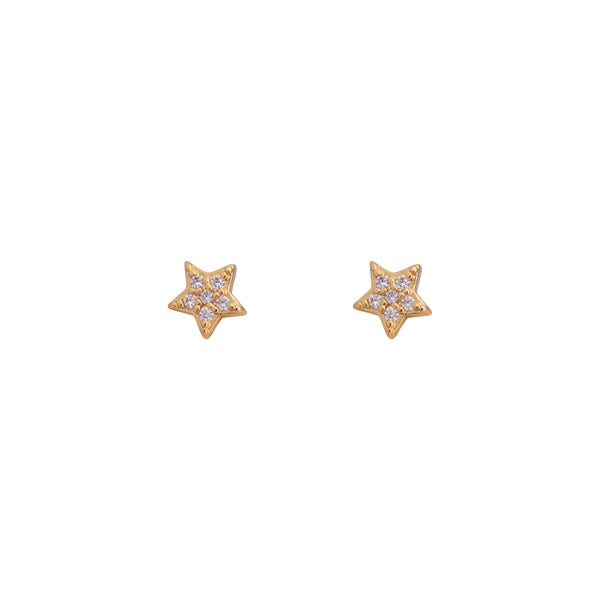 AROS MINI STARS CIRCONES BAÑADOS EN ORO | BOAZ JOYAS