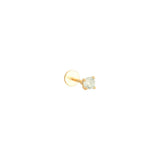 PIERCING LISA BAÑADO EN ORO (1 UNIDAD)