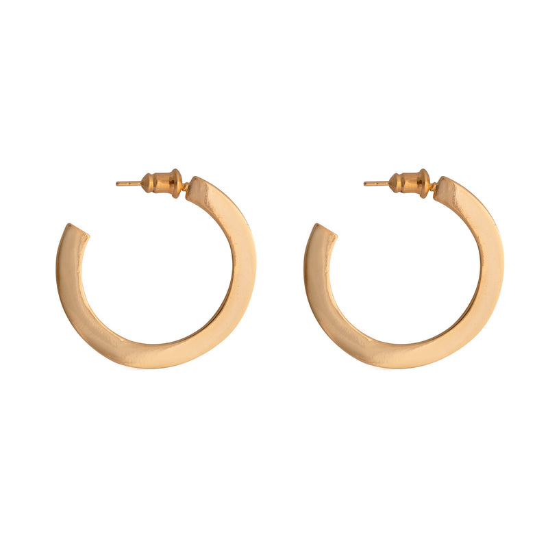 ARGOLLAS AILA 30MM BAÑADAS EN ORO | BOAZ JOYAS