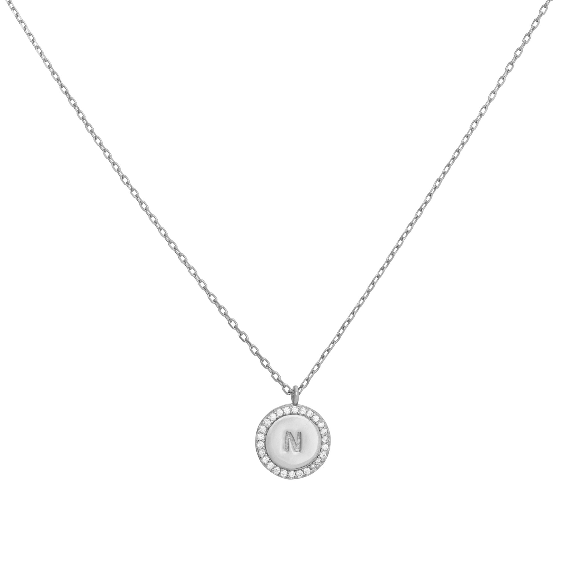 COLLAR MEDALLA INICIAL PLATA