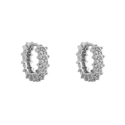 ARGOLLAS QUEEN BAÑADAS EN ORO BLANCO | BOAZ JOYAS