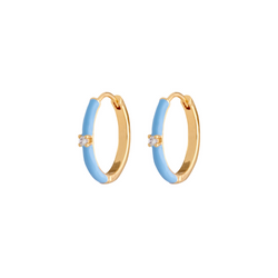 ARGOLLAS LUCA BLUE BAÑADAS EN ORO | BOAZ JOYAS