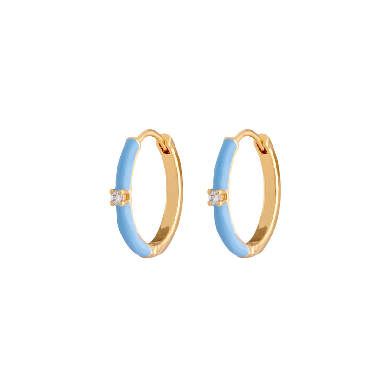 ARGOLLAS LUCA BLUE BAÑADAS EN ORO | BOAZ JOYAS