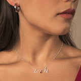 COLGANTE LETRA CIRCONES PLATA