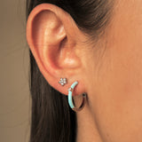 ARGOLLAS LUCA BLUE BAÑADAS EN ORO BLANCO