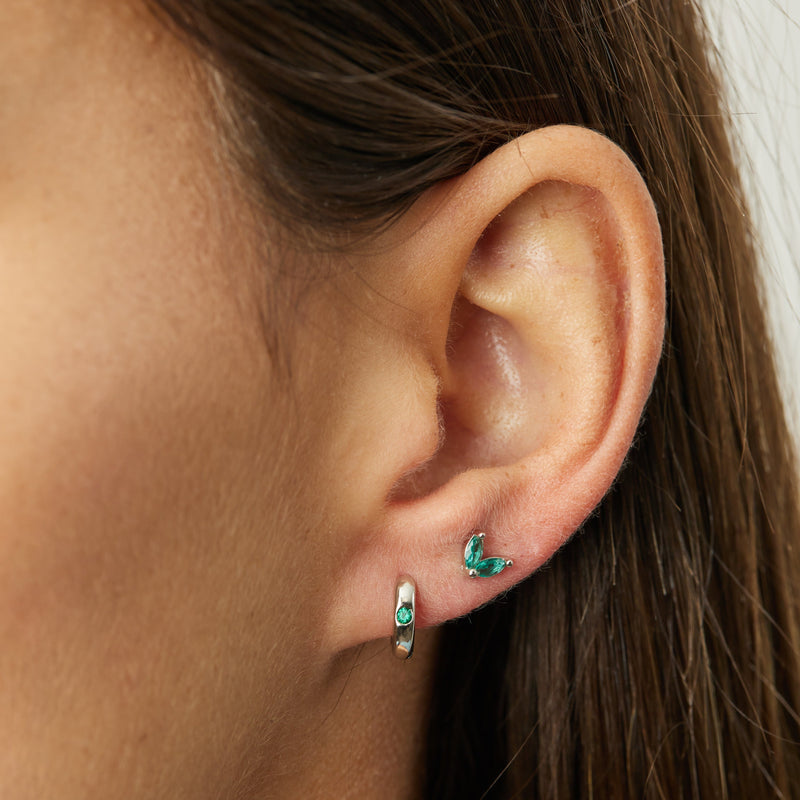 PACK ALI GREEN BAÑADO EN ORO BLANCO | BOAZ JOYAS