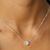 COLLAR GIRASOL PLATA