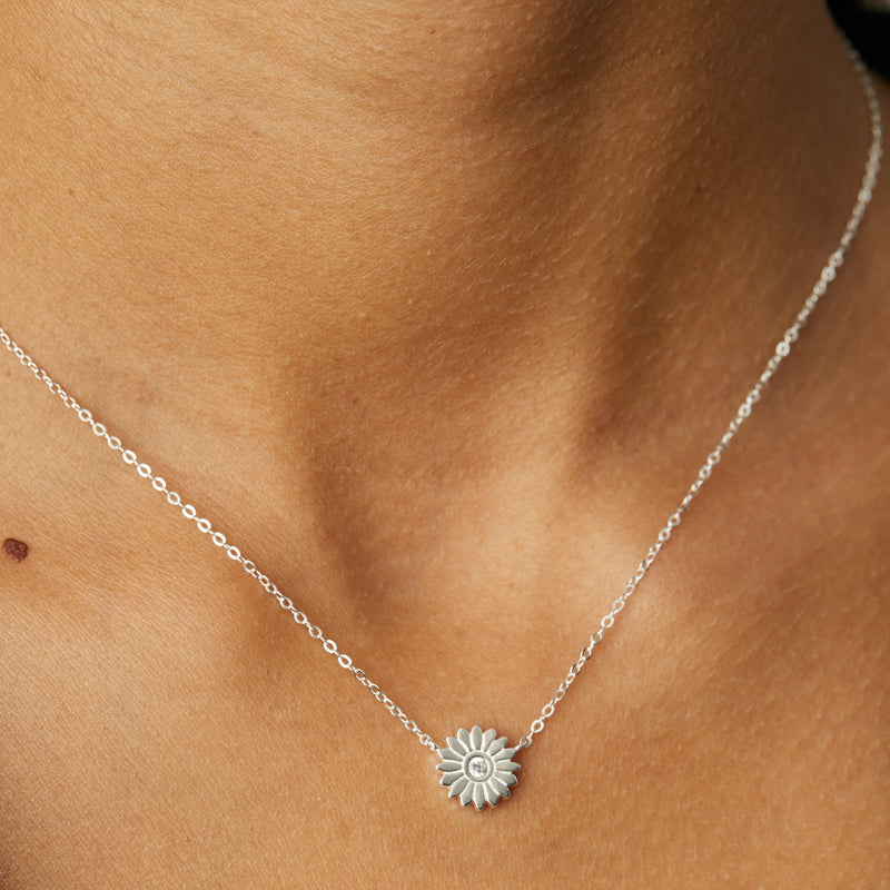 COLLAR GIRASOL PLATA | BOAZ JOYAS