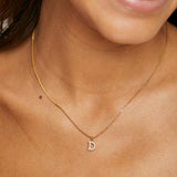 COLLAR INICIAL CIRCONES BAÑADO EN ORO