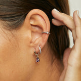 EARCUFF CALI BAÑADO EN ORO BLANCO (1 UNIDAD)