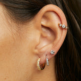 EARCUFF GALA BAÑADO EN ORO BLANCO (1 UNIDAD)