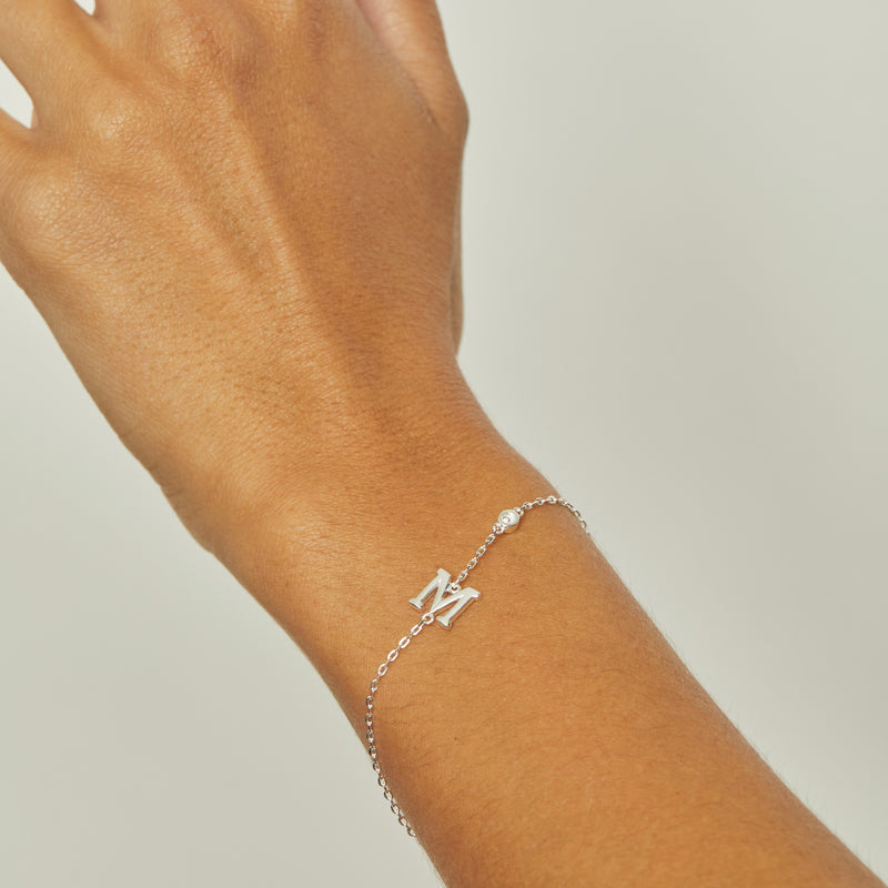 PULSERA INICIAL PLATA | BOAZ JOYAS