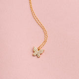 COLLAR MARIPOSA BAÑADO EN ORO