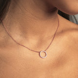 COLLAR LEA BAÑADO EN ORO ROSADO