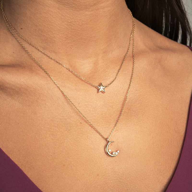 COLLAR MOON BAÑADO EN ORO | BOAZ JOYAS