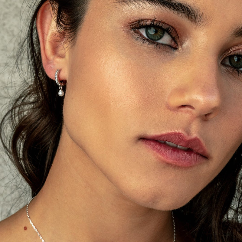 ARGOLLAS MYSTIC BAÑADAS EN ORO BLANCO | BOAZ JOYAS