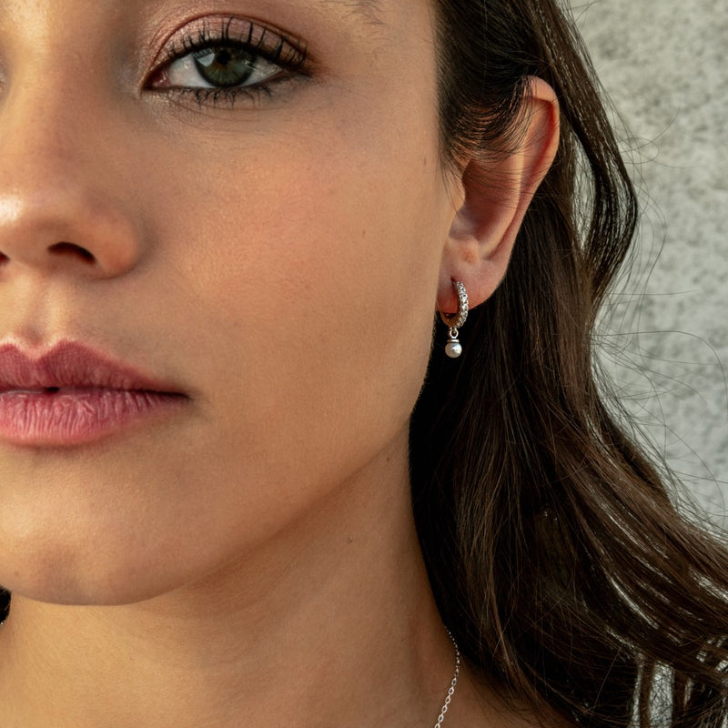 ARGOLLAS MYSTIC BAÑADAS EN ORO BLANCO | BOAZ JOYAS