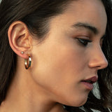 AROS MINI STARS CIRCONES BAÑADOS EN ORO