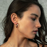 AROS MINI STARS CIRCONES BAÑADOS EN ORO ROSADO