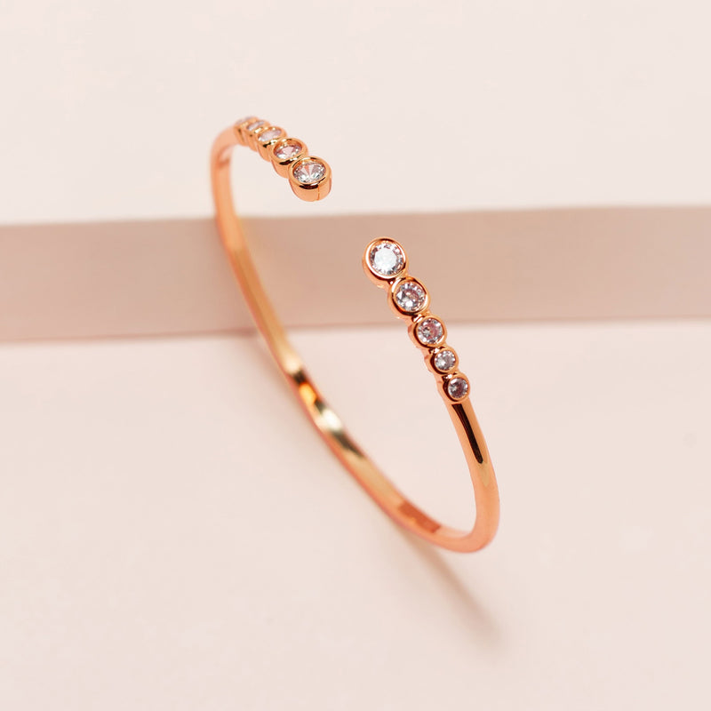 ESCLAVA CIRCONES BAÑADA EN ORO ROSADO | BOAZ JOYAS