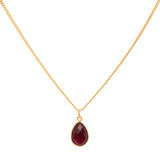 COLLAR VERA GRANATE BAÑADO EN ORO
