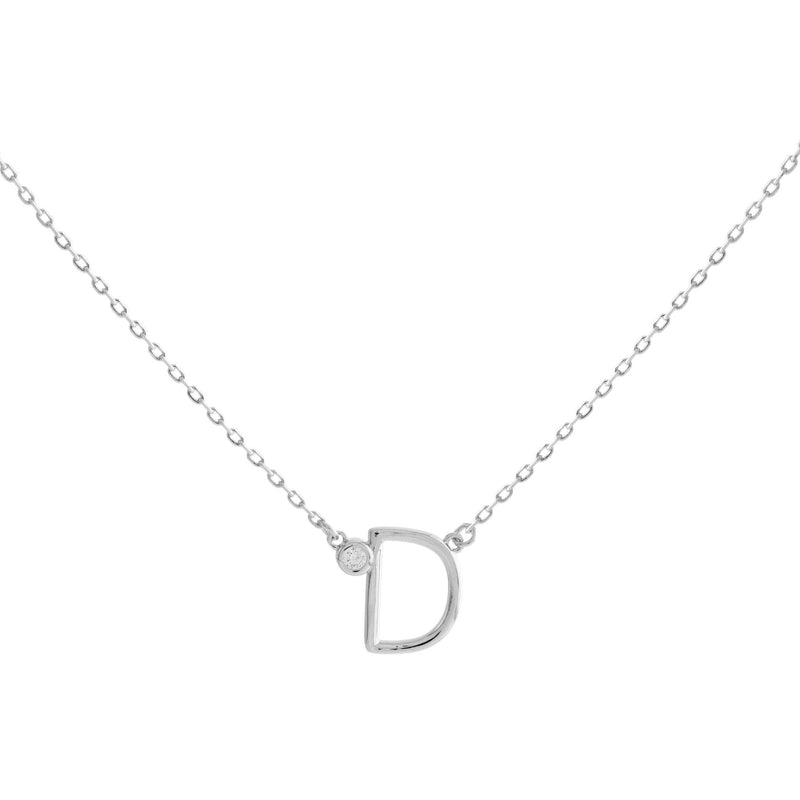 COLLAR INICIAL LUZ PLATA | BOAZ JOYAS