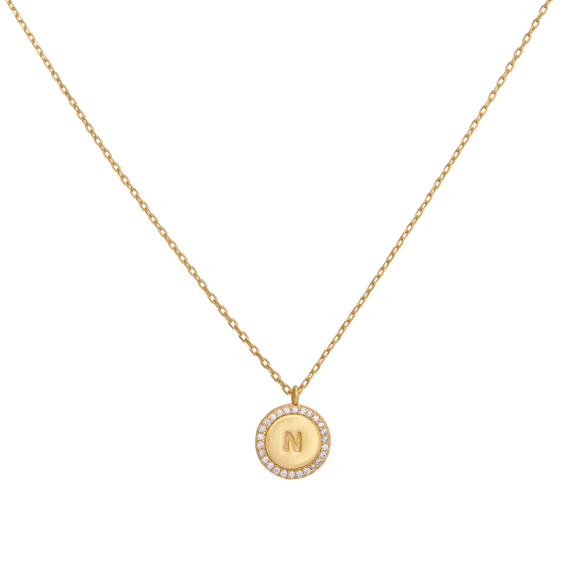 COLLAR MEDALLA INICIAL BAÑADO EN ORO