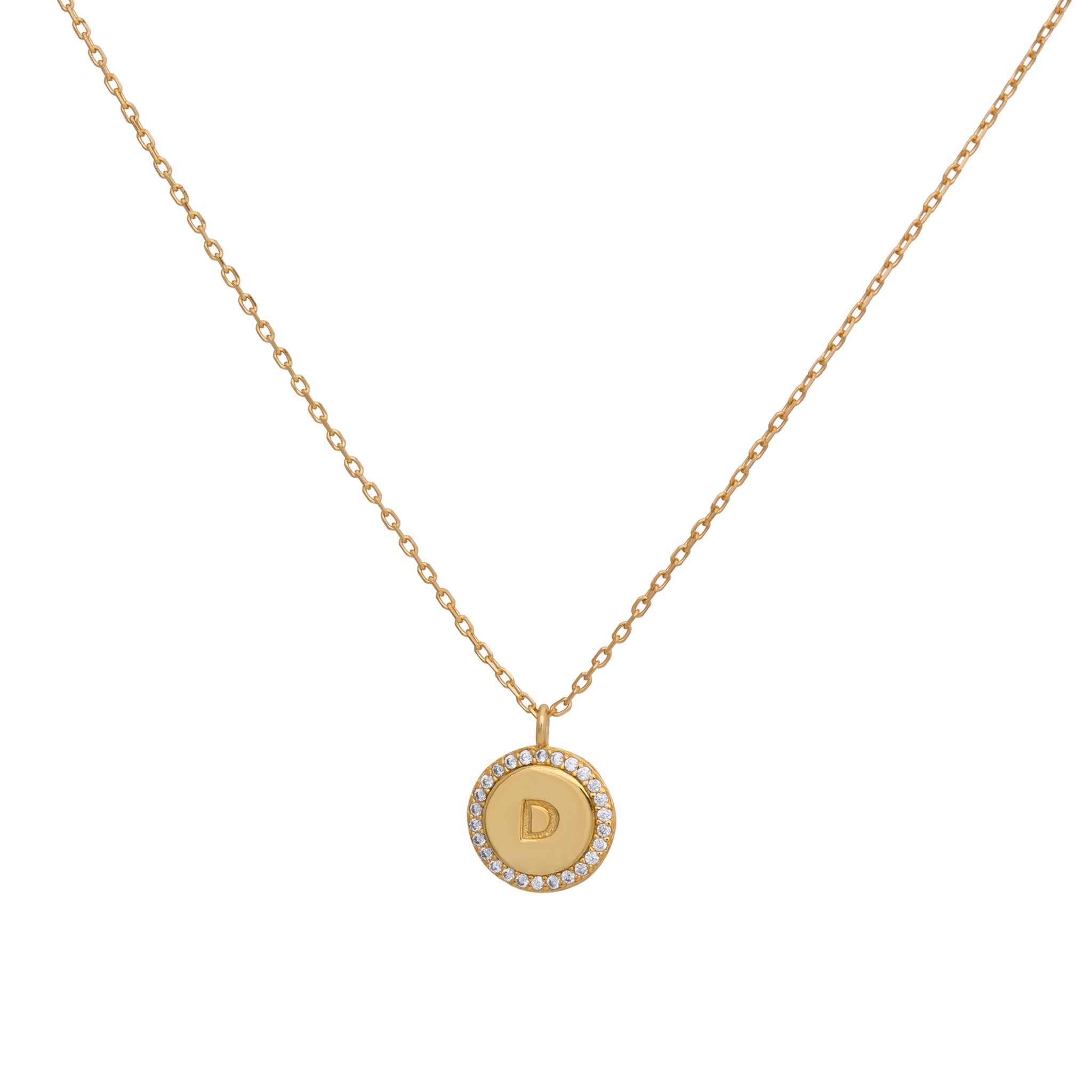 COLLAR MEDALLA INICIAL BAÑADO EN ORO