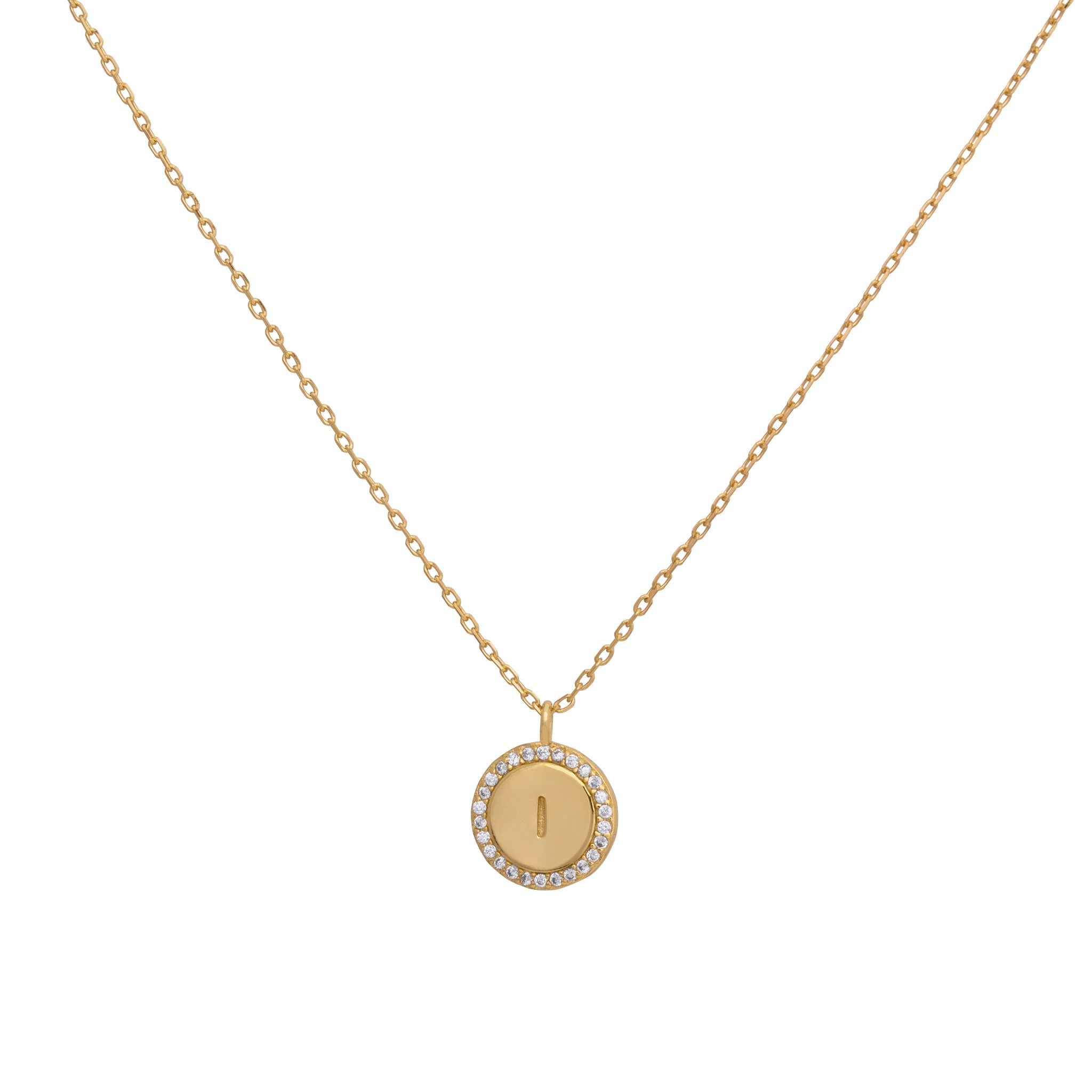COLLAR MEDALLA INICIAL BAÑADO EN ORO