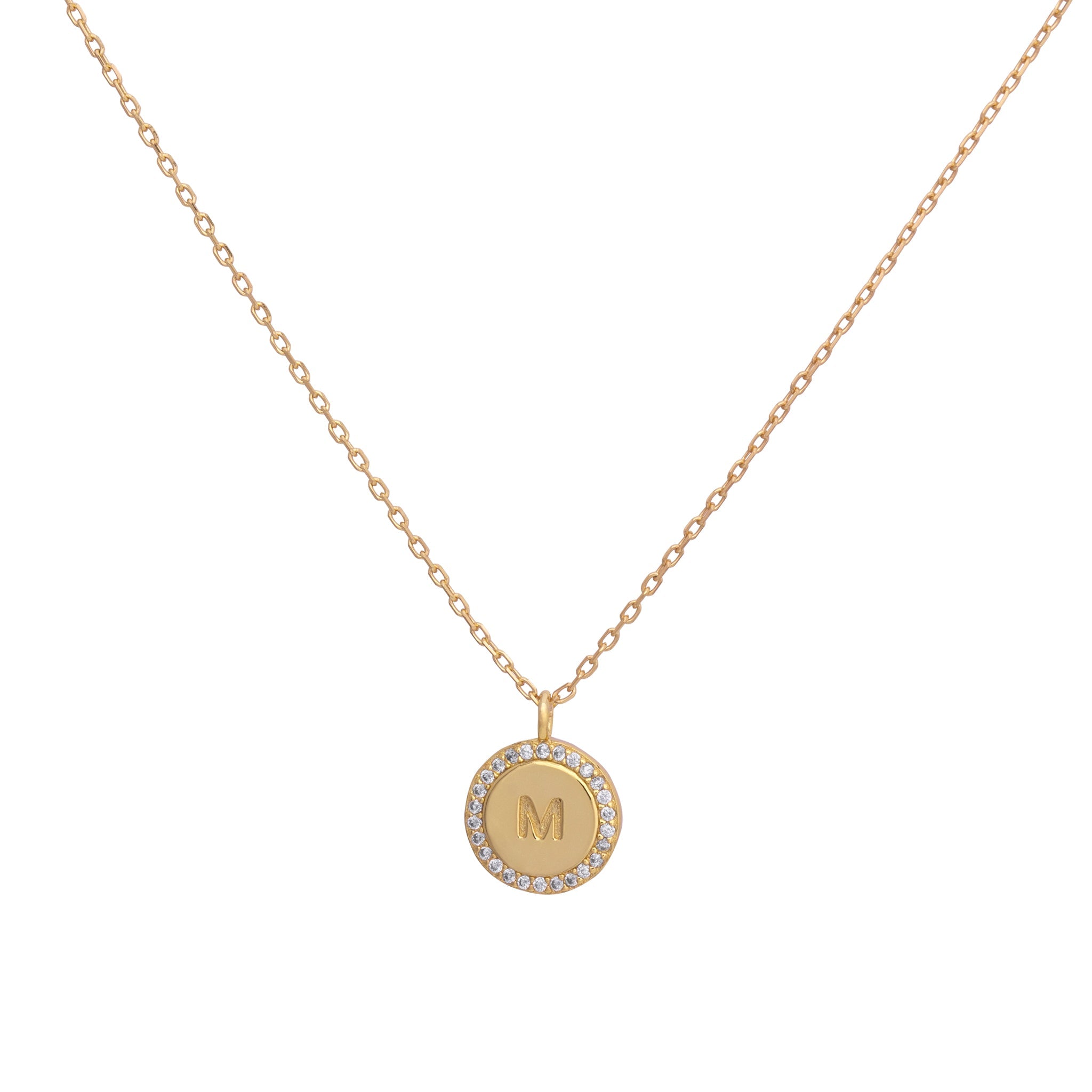 COLLAR MEDALLA INICIAL BAÑADO EN ORO