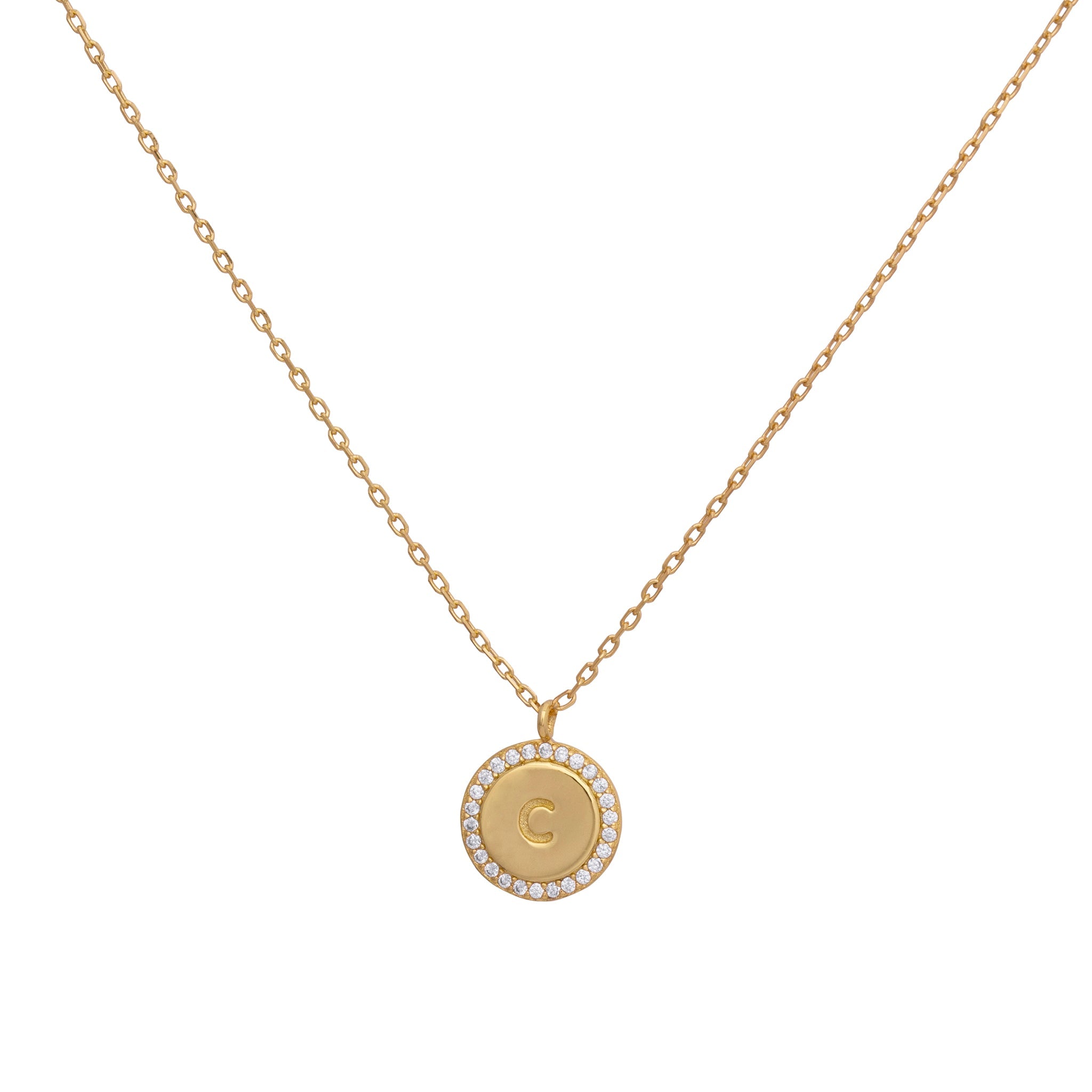 COLLAR MEDALLA INICIAL BAÑADO EN ORO