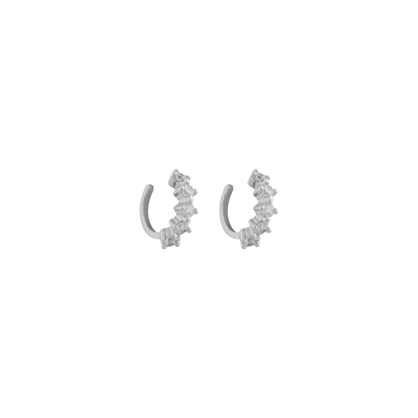 EARCUFFS LIMA BAÑADOS EN ORO BLANCO | BOAZ JOYAS