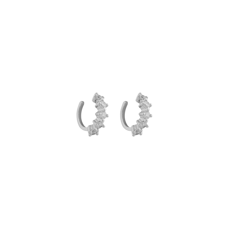 EARCUFFS LIMA BAÑADOS EN ORO BLANCO | BOAZ JOYAS