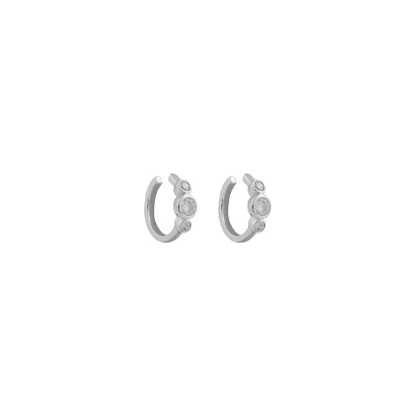 EARCUFFS GALA BAÑADOS EN ORO BLANCO | BOAZ JOYAS