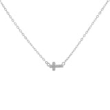 COLLAR CRUZ PLATA
