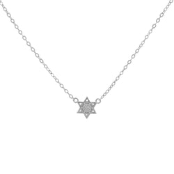 COLLAR ESTRELLA DE DAVID PLATA | BOAZ JOYAS