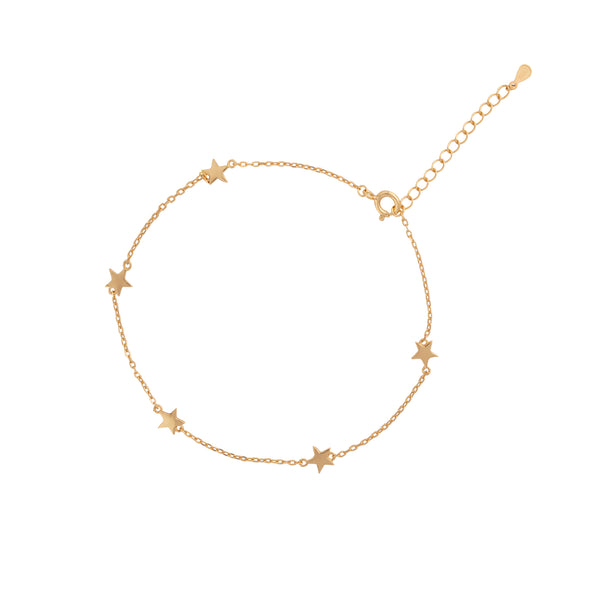 TOBILLERA STARS BAÑADA EN ORO | BOAZ JOYAS