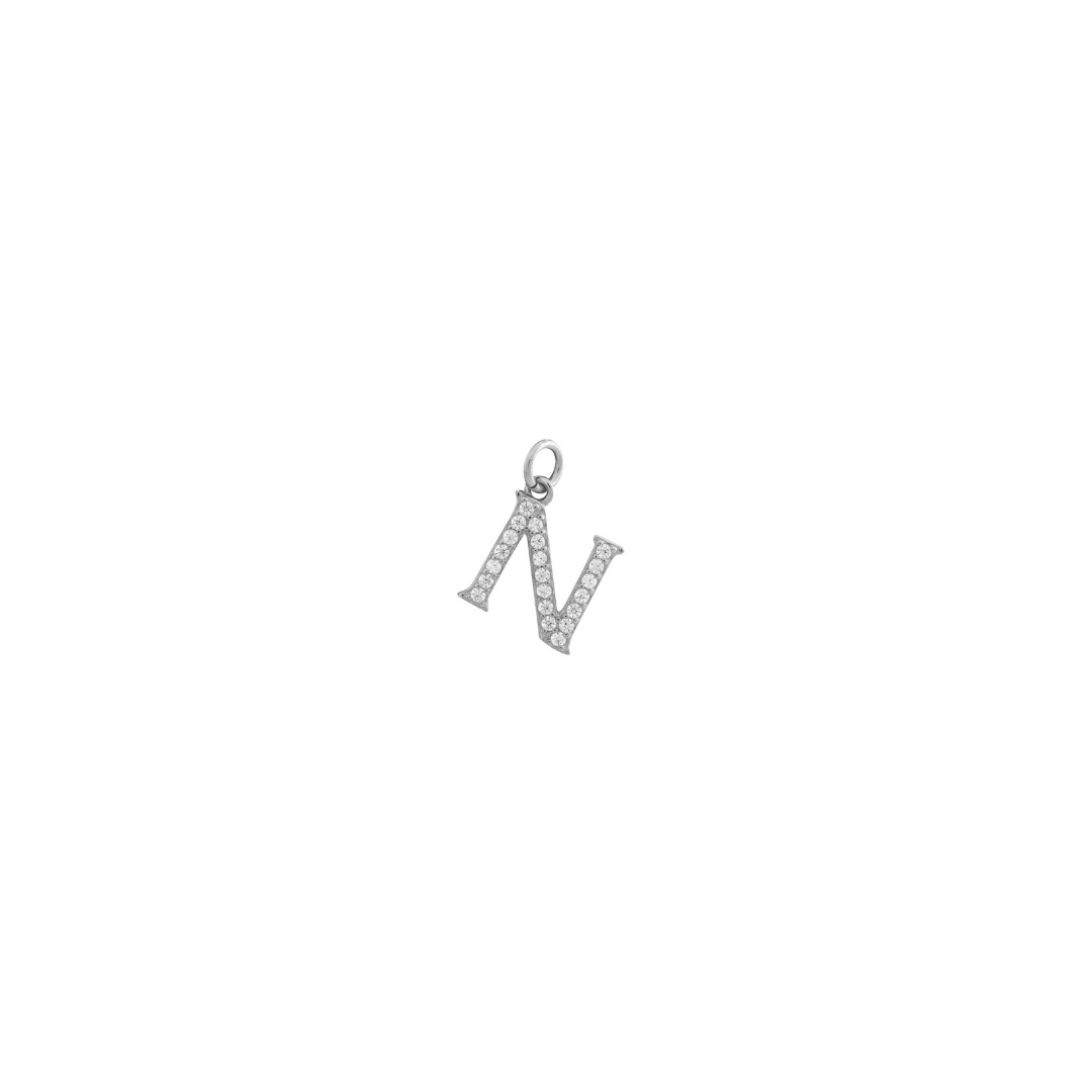 COLGANTE LETRA CIRCONES PLATA