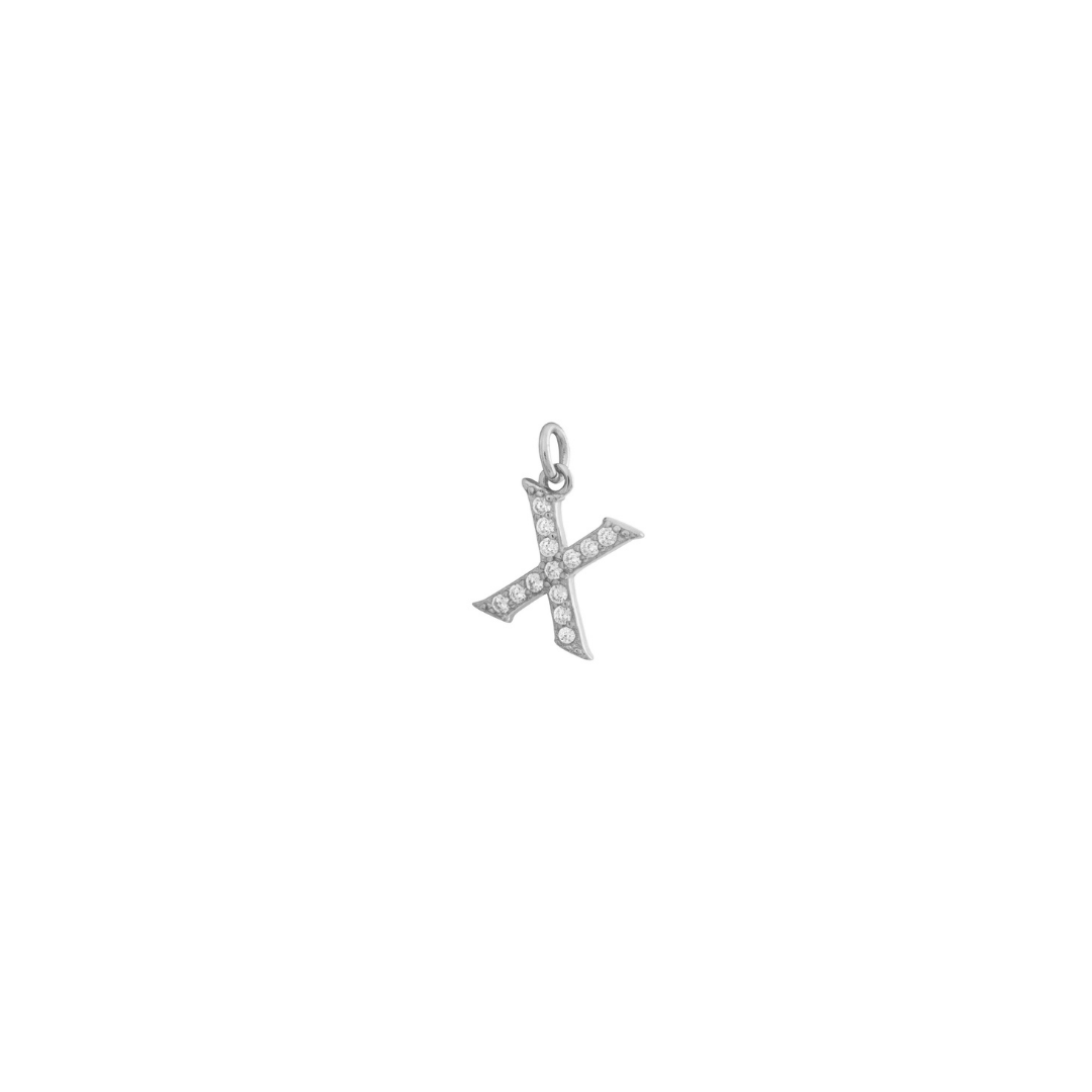 COLGANTE LETRA CIRCONES PLATA