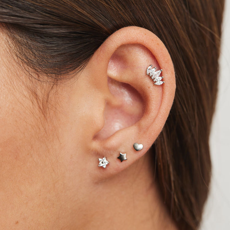 PIERCING KIM PLATA (1 UNIDAD) | BOAZ JOYAS