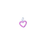 COLGANTE CORAZÓN ROSADO PLATA