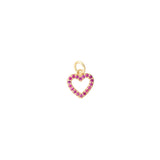 COLGANTE CORAZÓN ROSADO BAÑADO EN ORO