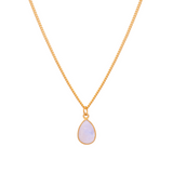 COLLAR VERA PIEDRA LUNA BAÑADO EN ORO