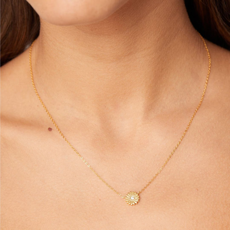 COLLAR GIRASOL BAÑADO EN ORO | BOAZ JOYAS