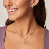 COLLAR VERA AGUAMARINA BAÑADO EN ORO