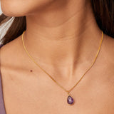 COLLAR VERA AMATISTA BAÑADO EN ORO