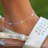 TOBILLERA STARS PLATA