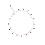 TOBILLERA INA PINK PLATA