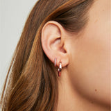 ARGOLLAS LISAS 20MM BAÑADAS EN ORO ROSADO